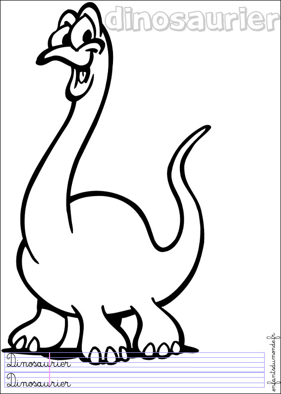 coloriage dinosaure 3